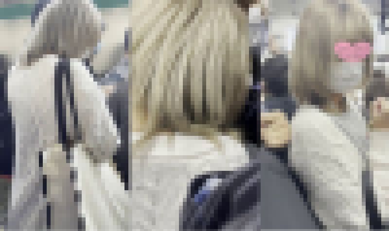 ★特典案内有★梟の痴漢報告047（朝の最強で金髪女子大生のパンツの中まで） サンプル画像