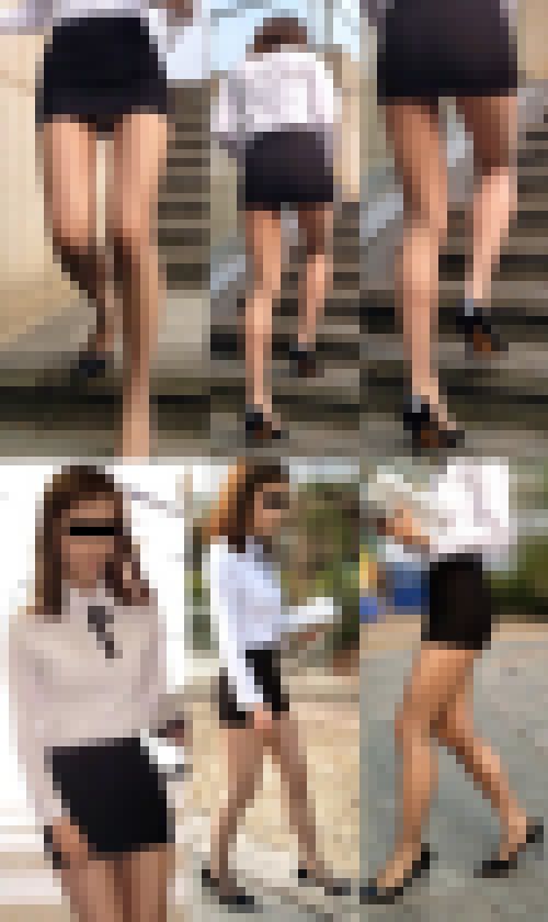 【フルHD】可愛いパンスト美人OL タイトミニからチラリ　サンプル画像3