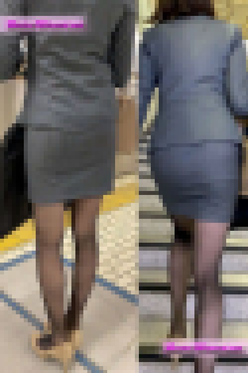 【OL秘蔵品56】新幹線に乗るスレンダーOLスーツを粘着！隙を突き突入！黒ストッキングに大興奮^ ^　サンプル画像1