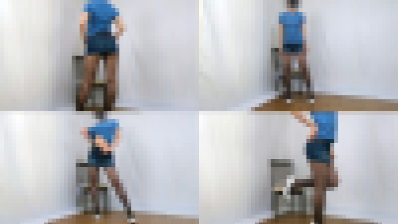 細身スタイル抜群キレイなお姉さん超ミニスカ黒スト☆秘密の撮影会4 サンプル画像