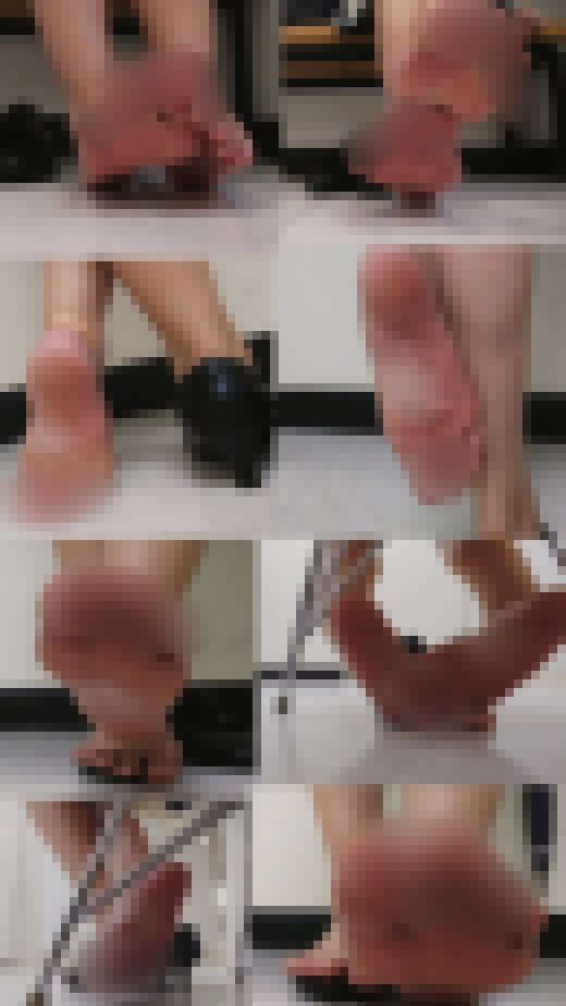 【４Ｋ足裏】【超絶神回】激レア！清楚系美人ＯＬのスーツ×革パンプス素足履きが人を殺せる匂いだった件　サンプル画像2