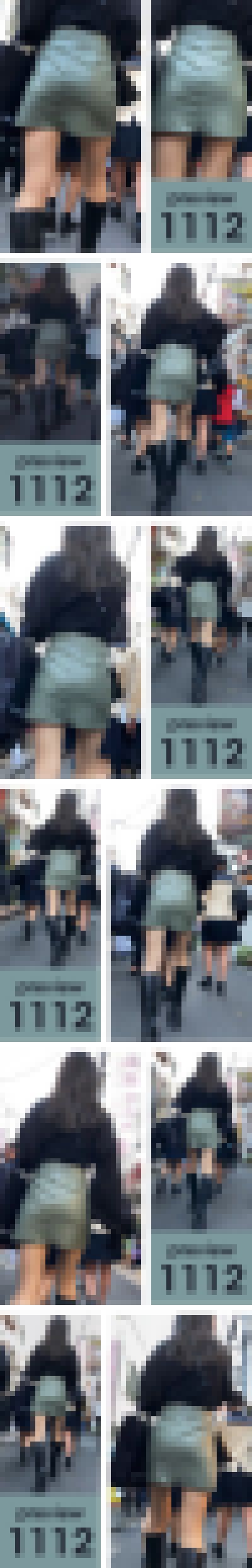 【1112】クビレハッキリでヒップラインピタピタで光沢ヌメヌメでP線クッキリでリアルリカちゃん人形系！ピチピチミニスカート女子　サンプル画像1