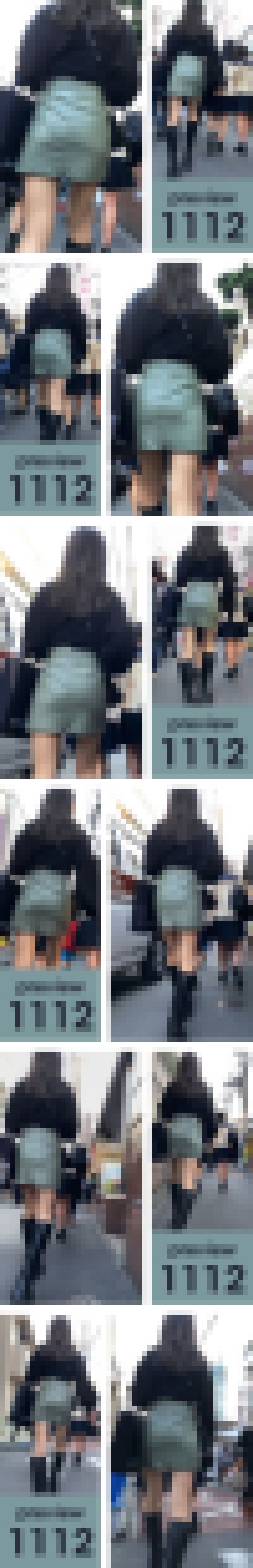 【1112】クビレハッキリでヒップラインピタピタで光沢ヌメヌメでP線クッキリでリアルリカちゃん人形系！ピチピチミニスカート女子　サンプル画像3
