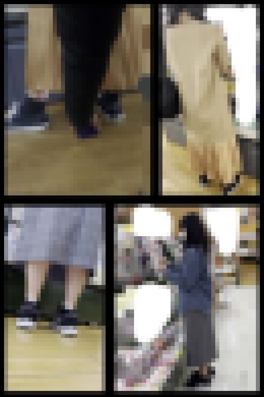 【 スマホで逆さ撮り130】スマホを床に直置き撮影 　眼鏡お姉さんの純白パンティ 2カメ撮影【2名収録】　サンプル画像2