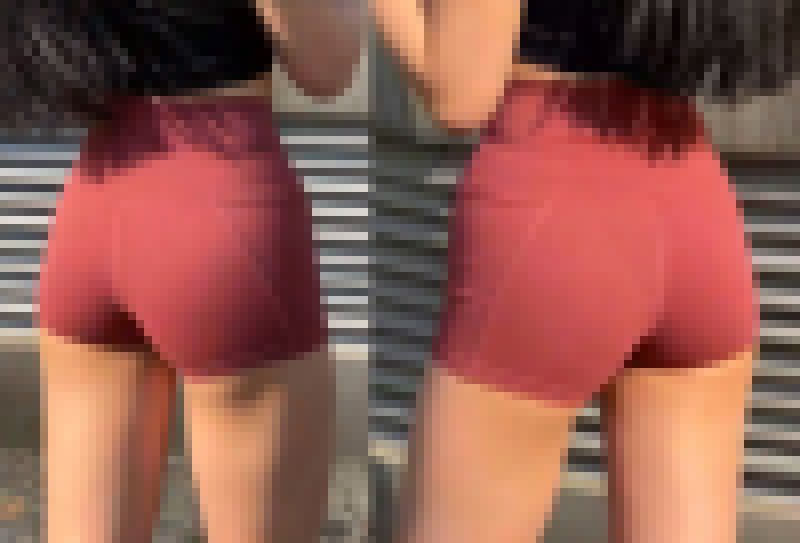 長編12分！高画質　エロイ赤ピタパンのお姉さん１ 尻と脚が自慢です サンプル画像