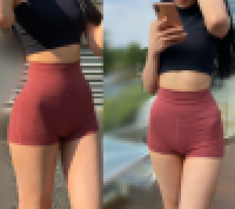 長編12分！高画質　エロイ赤ピタパンのお姉さん2 尻と脚が自慢です サンプル画像