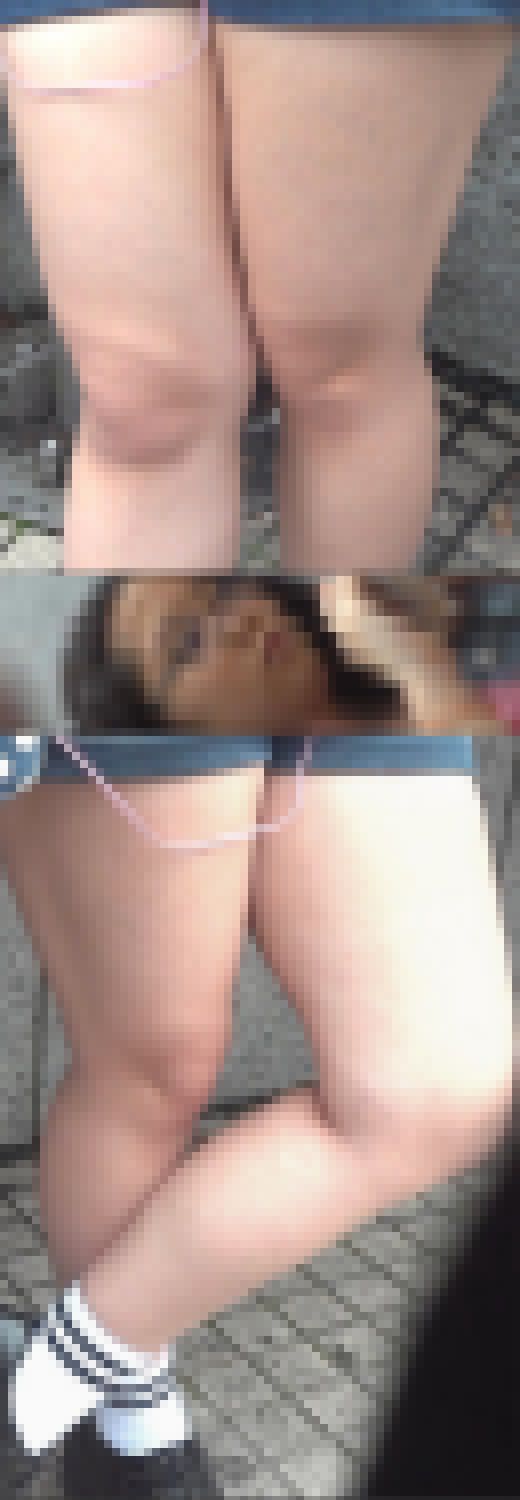 ムダ毛女子！自然美の脚　ドアップ盛りだくさんでうぶ毛まで存分に撮らせてもらったよ 生ｼﾘ№8　サンプル画像1