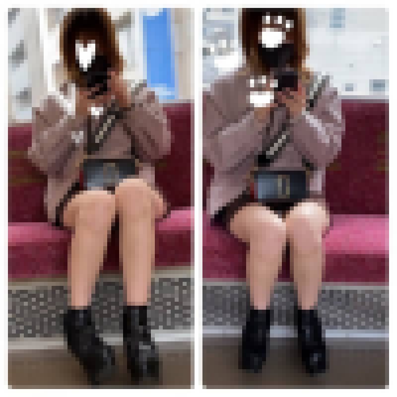 三角パンチラ　脚フェチ422 S級美人お姉さんの対面エロ過ぎる生足美脚 サンプル画像