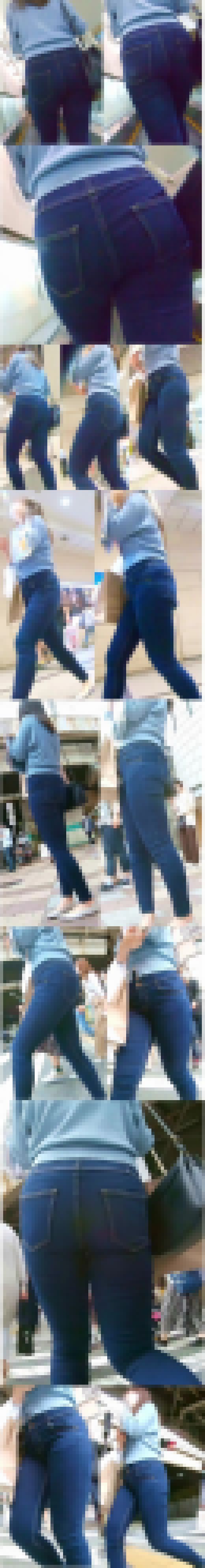 No.656プリッとしたお尻がデニムスキニーでクッキリ形をアピールしてくれたお姉さん　サンプル画像1