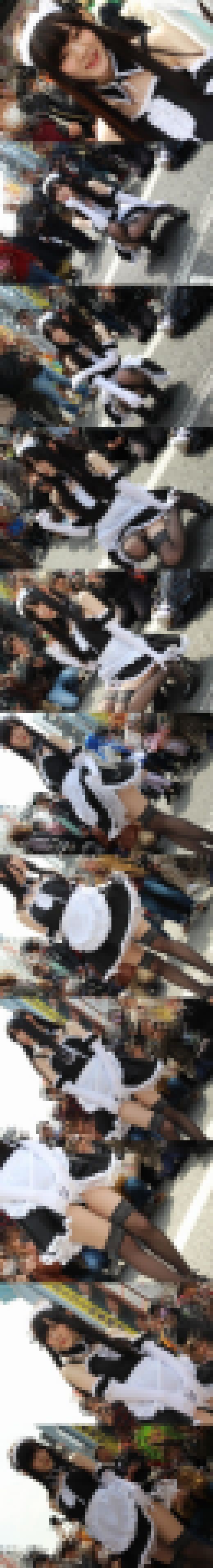 130 黒髪！清楚！色白美脚メイド　サンプル画像2