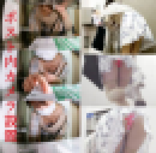 【隣人観察02-2香織編】【ポスト胸ちら&ケツ突き出しパンチラ】【ドラッグストア内ナース姿の激エロ赤Tバック】　サンプル画像1