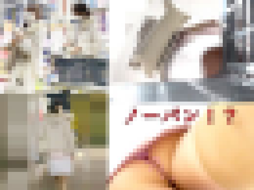 【隣人観察02-2香織編】【ポスト胸ちら&ケツ突き出しパンチラ】【ドラッグストア内ナース姿の激エロ赤Tバック】　サンプル画像3