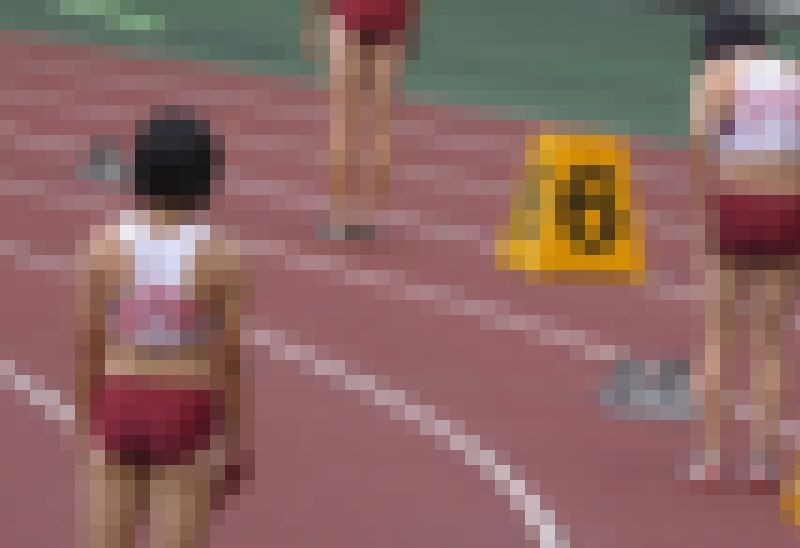 【陸上ぶる女子_0068】えんじ色の衝撃 vol.1 4×100mリレー サンプル画像