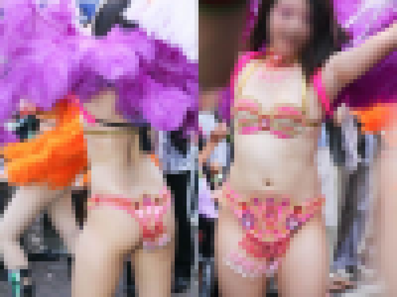 【写真】商店街に躍動する黒髪の美少女!ムチムチ白肌が躍動するフレッシュ女子大生サンバダンサー 高画質245枚! vol.1 サンプル画像