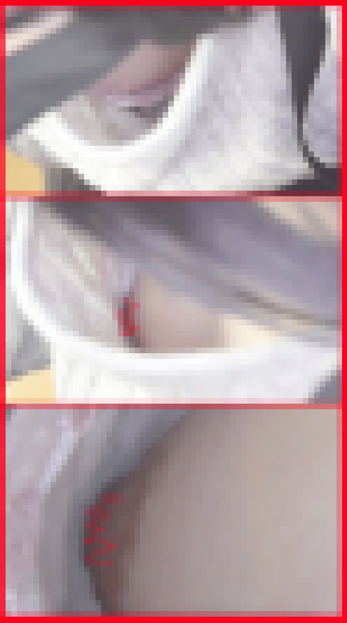 No.4【スマホカウンター盗撮2名分】【透き通る推定Fカップハーフ美女&癒し系女子アナ美女】【ぽっちり乳首ちら&純白食い込み】　サンプル画像1