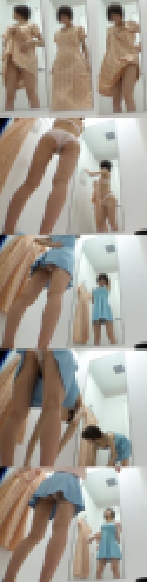 【試着室】☆スレンダーお姉さんのお可愛い下着姿がたまらない!!!　サンプル画像3