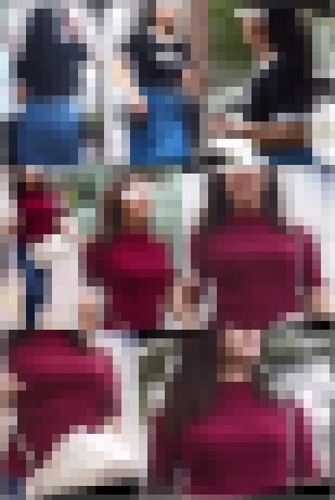 【街撮り動画Part210】女子大生2人の着衣巨乳揺れ　サンプル画像1