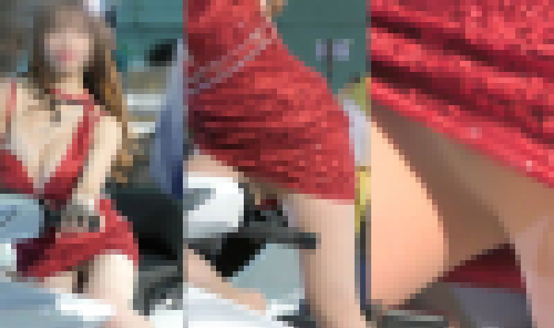 【フェチ動画】東●オート●ロン2022史上最強セクシーブースの美女コンパニオン達の共演!ミニスカタイツ越しの●●の56分! サンプル画像
