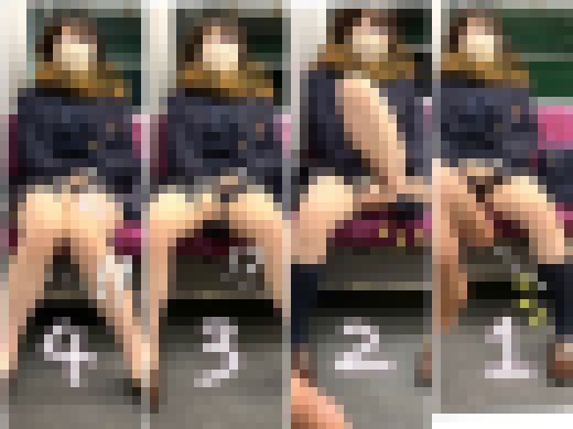 【撮影バレ09】速達生ソックスJ○２【電車対面】　サンプル画像2