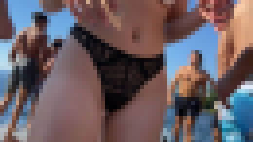 【４Ｋ】金髪美女のＴバック水着、ではなく下着？　サンプル画像2
