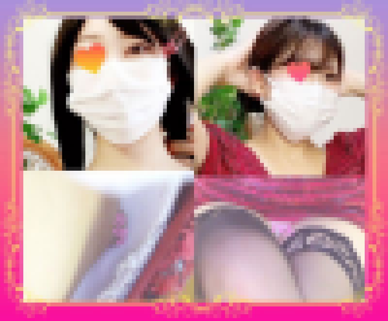 【高級クラブの出勤前】【切長瞳が美しい黒髪美女&二次元みたいな激カワろり巨乳】【たまらんムチムチおっぱい見せつけ】 サンプル画像