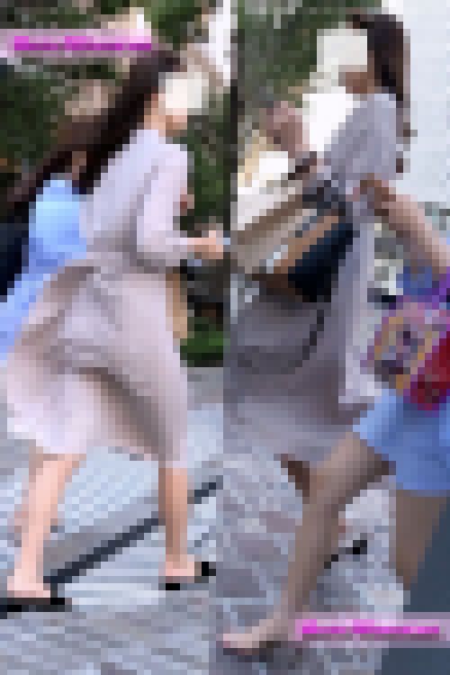 EX03☆番外編！仲良し２人組お姉さん！強風で脚に纏わりつくスカートで露わになるお尻に大興奮^ ^　サンプル画像1