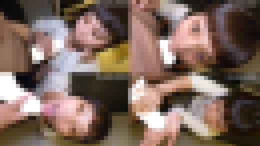 【ネカフェの個室でおちんぽ可愛がりフェラ】低身長むっちり娘が満面の笑みで中年黒ちんぽにむしゃぶりついて搾ザーのアルバイト☆　サンプル画像3