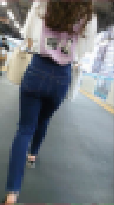 【食べ頃ヒップ】20代ハイウエストブルージーンズは最高のおかず２　サンプル画像2