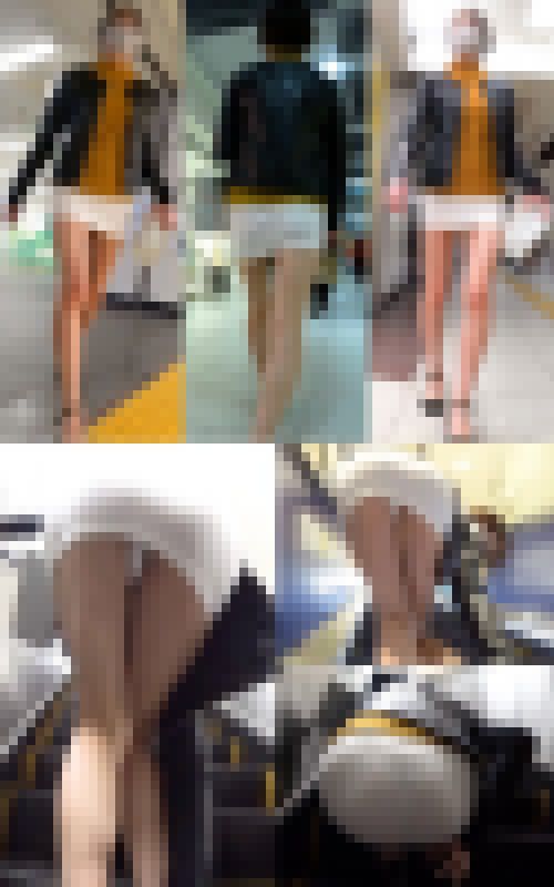 【電車対面パンチラ91】☆三角ゾーン観察記録/タイトスカートお姉さん!　サンプル画像1