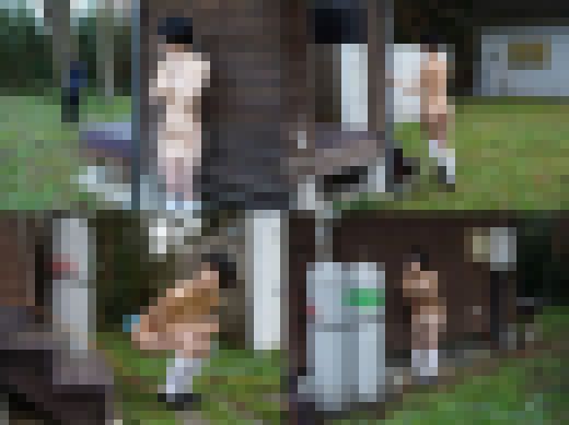 【中～高一貫進学校】華奢ガリボインのショトカ優等生が学校帰りに自撮り露出していたので凸してみた【個撮】　サンプル画像1