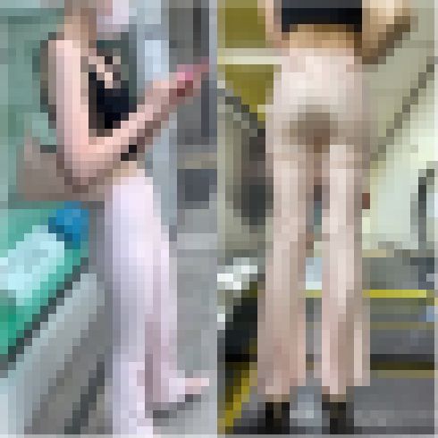 《パツ金GALのピタピタサテンパンツ》 No.2260【Part1・こんなエロい洋服ならエスカレーターでも興奮する】 サンプル画像