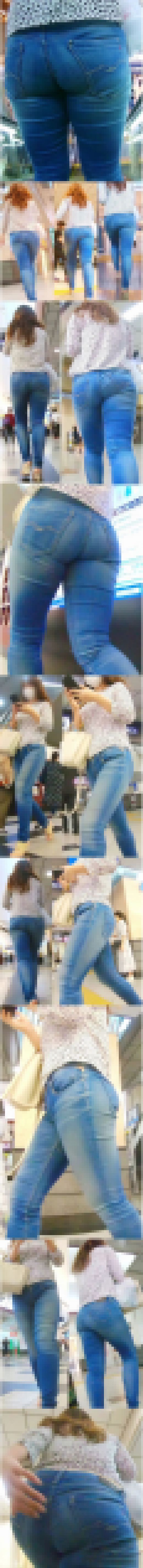 No.684スキニーデニムがムチっと肉感お尻でプリピチ状態で天然誘惑状態になってしまっているお嬢さん　サンプル画像1