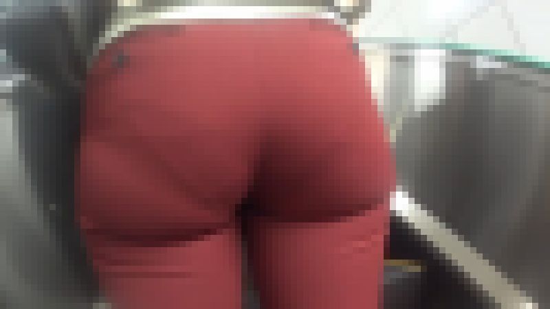 尻肉ハンター.008 安産型巨尻パンツスーツ赤 サンプル画像