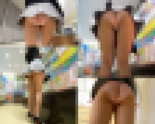 【スカートの中の秘密】お尻が丸見え☆シースルーパンティがエロすぎた!!! サンプル画像