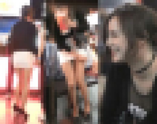 【再来!】前スリットお姉さんを今度は正面からガン撮りしてやった! サンプル画像2