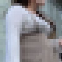 【通スピ＆スロー】巨乳すぎて肩ヒモが落ちてきちゃうポチャ巨乳様を激しくロックオン！ サンプル画像