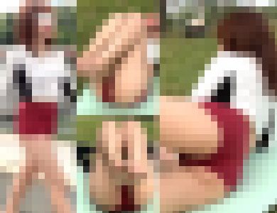 高画質 公園の肉尻ブルマ美人２ マンスジはみ尻 サンプル画像