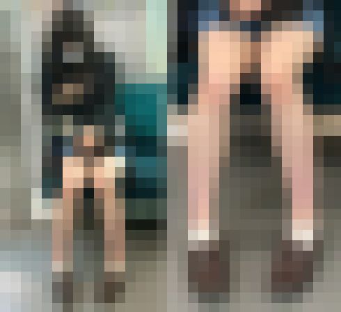 おとなしそうな見た目なのにエロい脚を見せる清純派女子大生（前編） サンプル画像