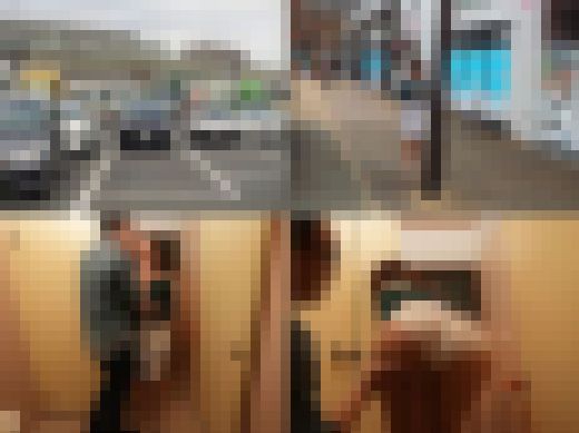 【公衆便女①】優しい旦那とのドライブ中に、公衆便所でゲス不倫男のいいなり性処理便器になってしまう人妻【個撮】　サンプル画像1