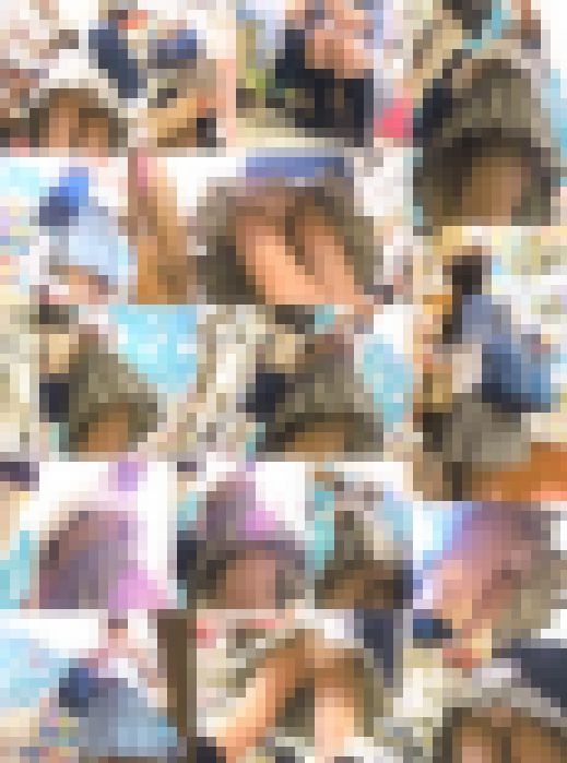 【パンツ・ブラ盗撮】ガラ空き過ぎて下着がモロ見え！制服少女の無防備パンチラ盗撮動画　サンプル画像1