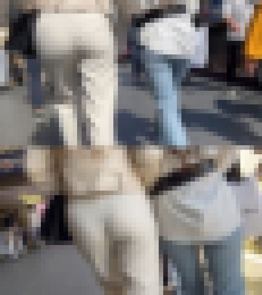 ギャルの迫力のデカ尻！白パンで下着のラインを見せまくる女子　サンプル画像2