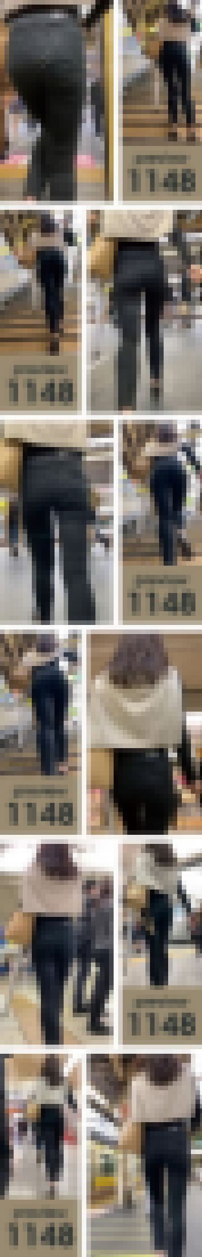 【1148】わしゃぁ～おまへを女石〇純一みたいな格好で街を歩くムスメに育てた覚えは無い！ピチピチ黒スキニージーンズ女子　サンプル画像3