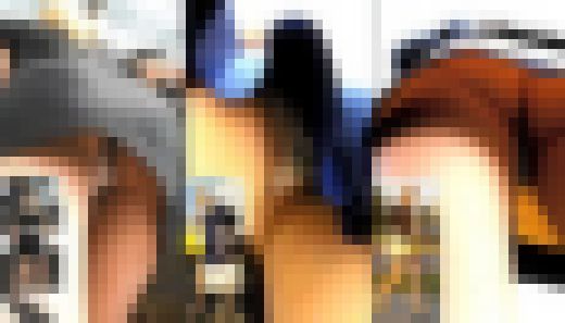 【盗撮】三人のお姉さんの喰い込みセクシーパ〇ティを逆さ撮り！！ サンプル画像