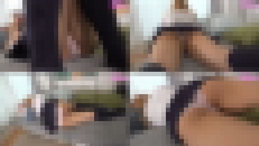スマホやゲームに夢中な、むっちりグラドル体型J Kのミニスカ制服パンチラ(1) サンプル画像