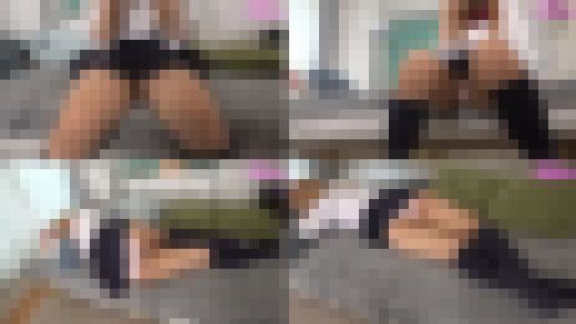 スマホやゲームに夢中な、むっちりグラドル体型J Kのミニスカ制服パンチラ（1）　サンプル画像3