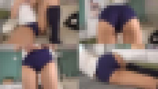 学販ブルマーを部屋着にしてる、クイコミブルマー尻がえっちなプリケツJ Kちゃん サンプル画像