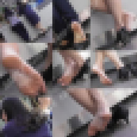 【フルHD動画】インフォメーションスタッフのパンプス脱ぎ　サンプル画像1