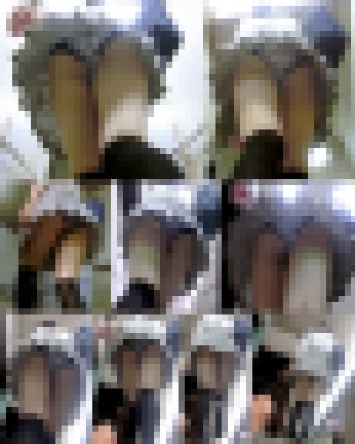地下鉄の階段でぴちぴちニーソ娘の揺れるぷり尻堪能パンチラ動画8《限定SP高解像度画像入り》（Full HD）　サンプル画像2