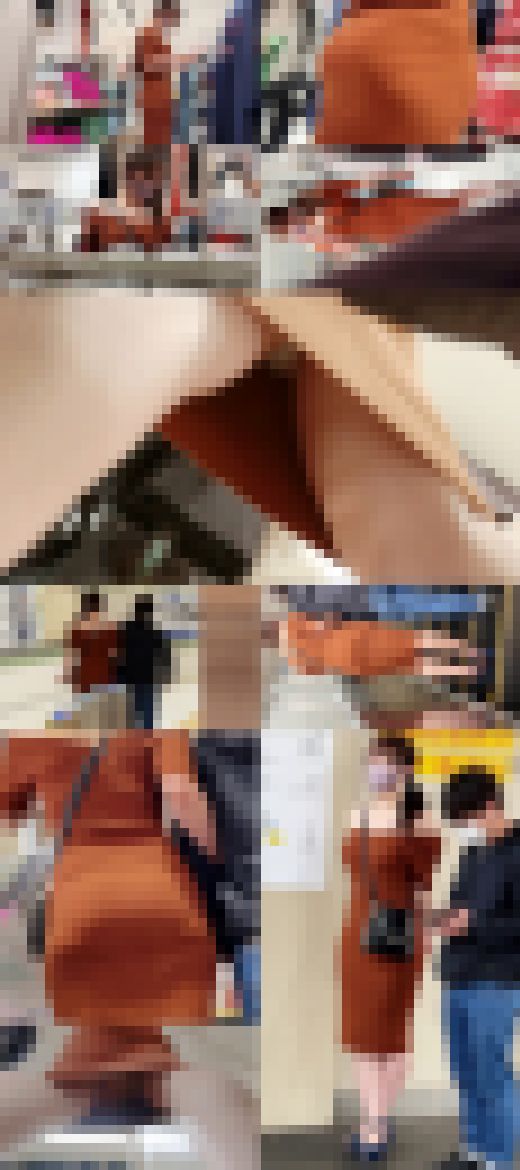 《巨乳》【電車痴漢】ニットワンピ美女 むれむれ白P #87 サンプル画像1