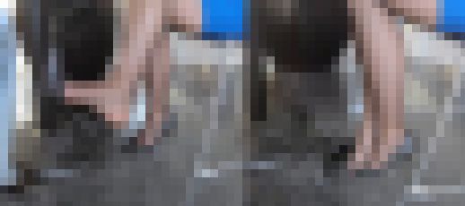 【動画】黒ストッキングのショッピング客17　サンプル画像1